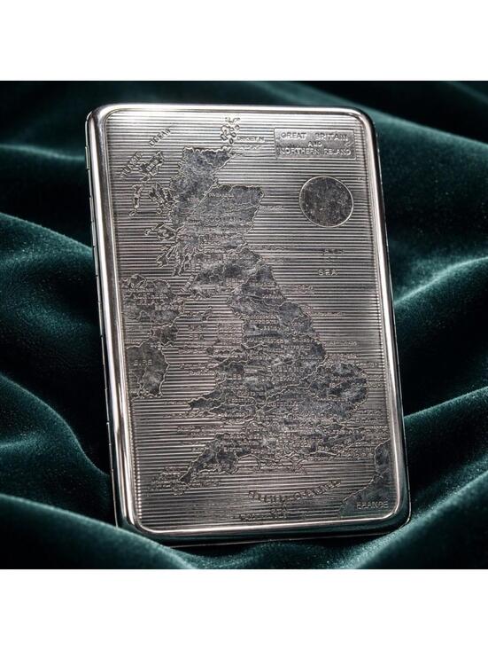 Sylva Tobacco Case Great Britain Map Design Made in England